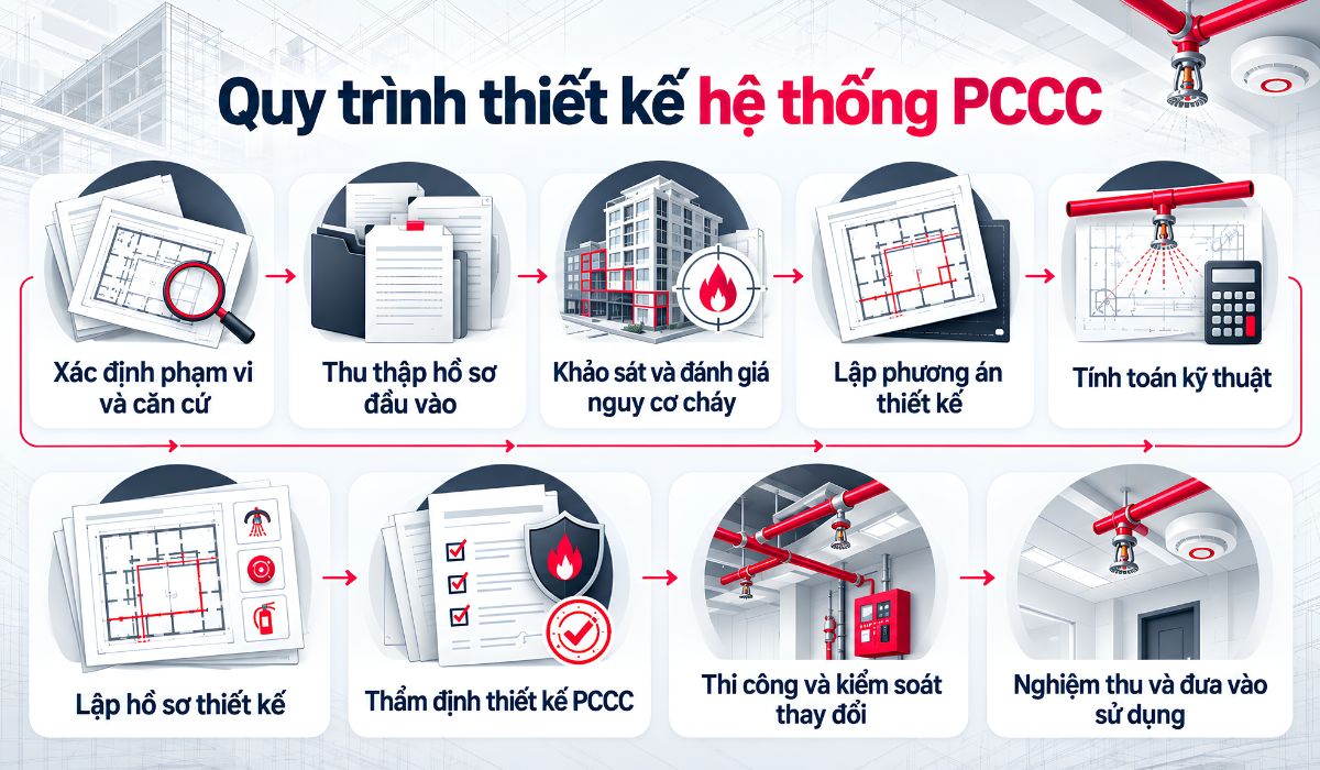 Quy trình thiết kế hệ thống PCCC chuẩn