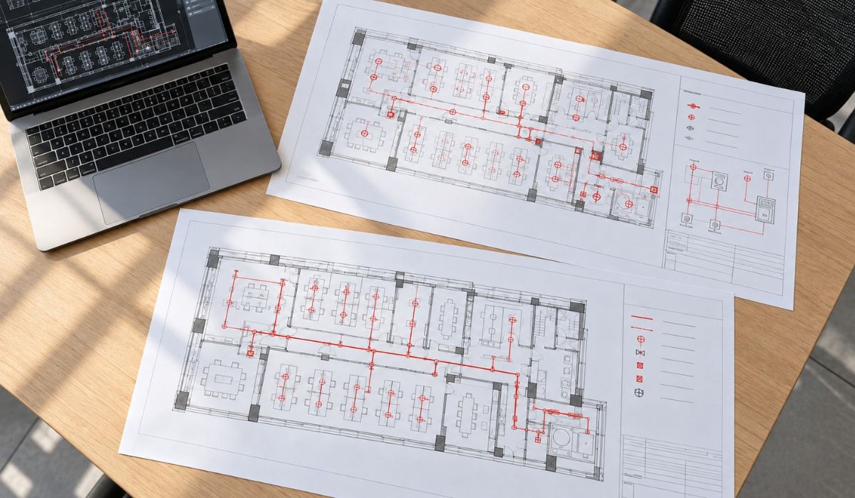Các bản vẽ thiết kế hệ thống PCCC văn phòng