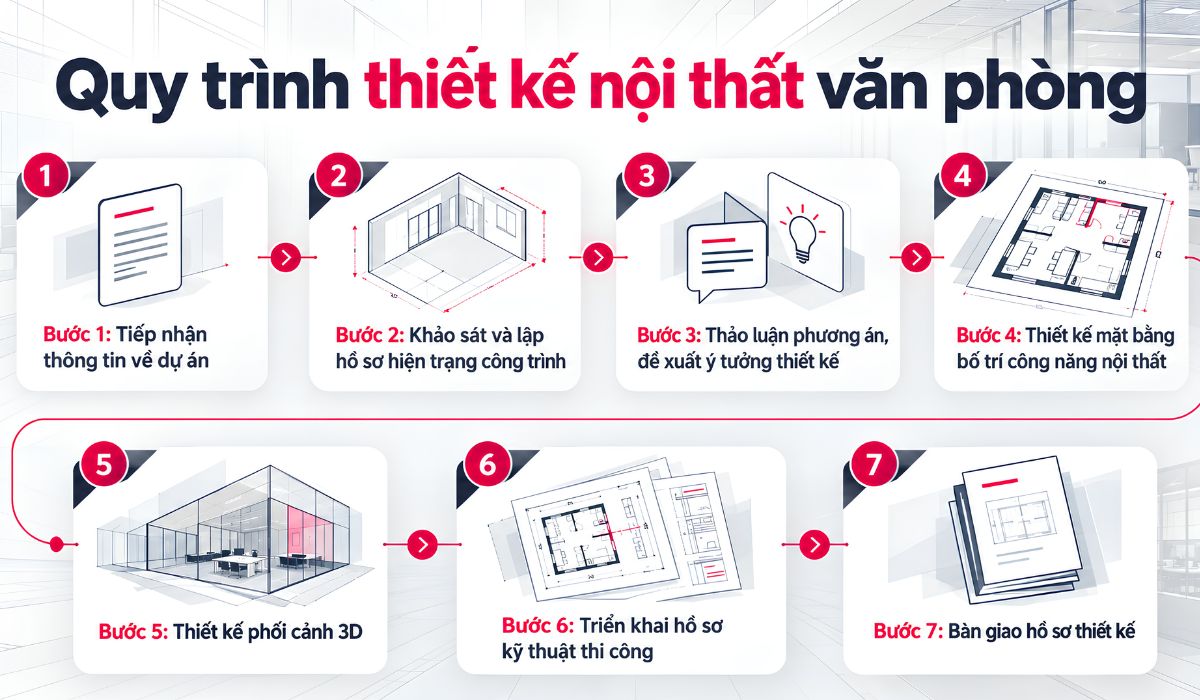 Quy trình thiết kế nội thất văn phòng