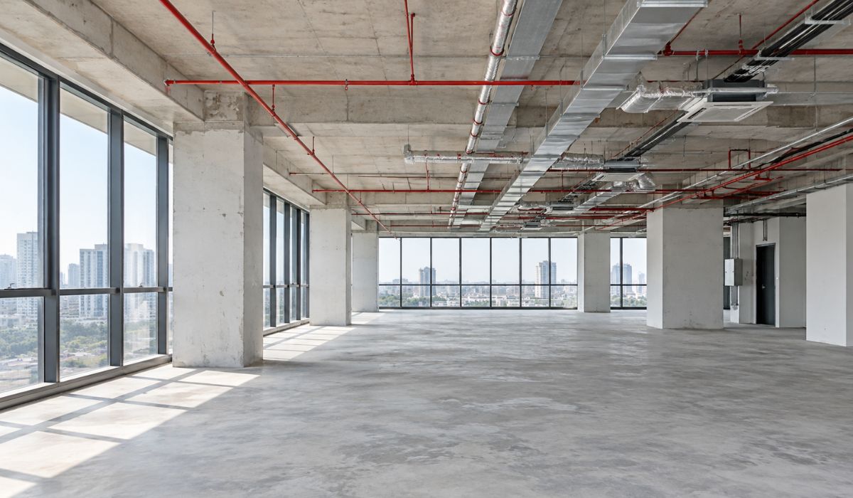 Mặt bằng văn phòng trước khi thi công
