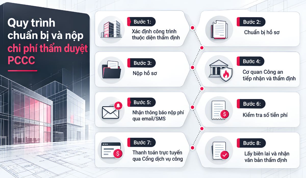 Quy trình chuẩn bị và nộp chi phí thẩm duyệt PCCC