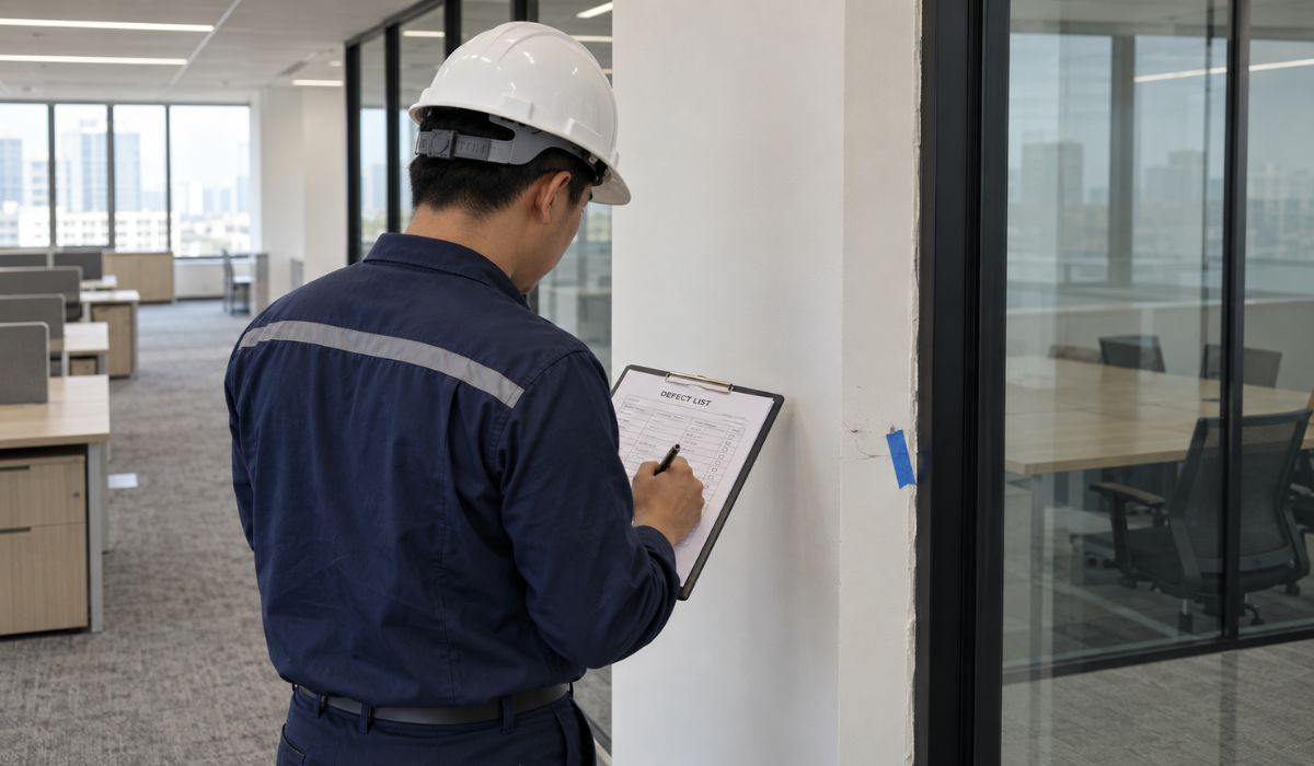 Ghi nhận lỗi thi công văn phòng