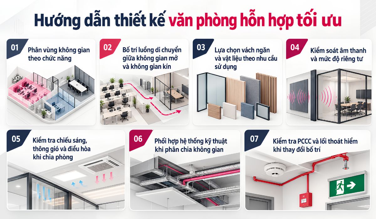 Hướng dẫn thiết kế văn phòng hỗn hợp