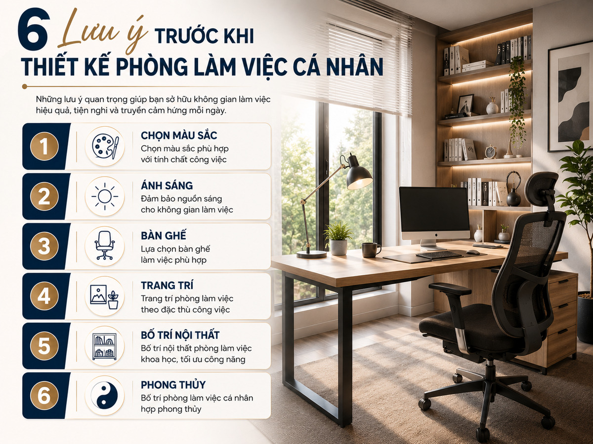 thiết kế phòng làm việc cá nhân