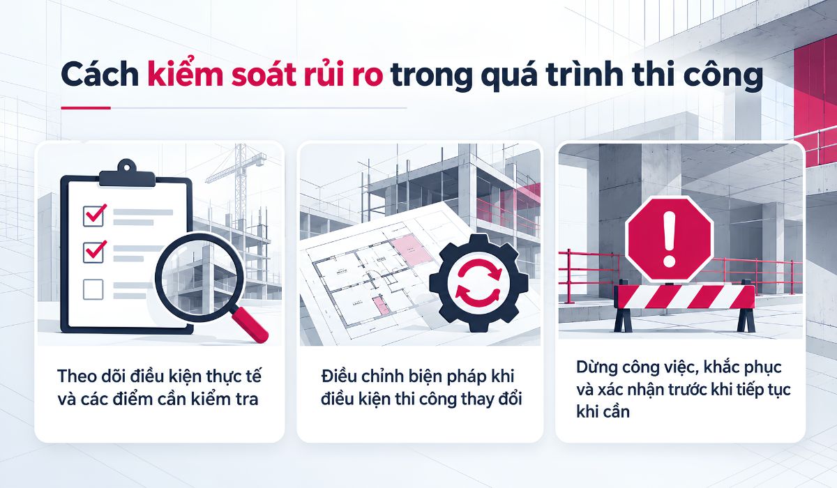 Cách kiểm soát rủi ro trong quá trình thi công