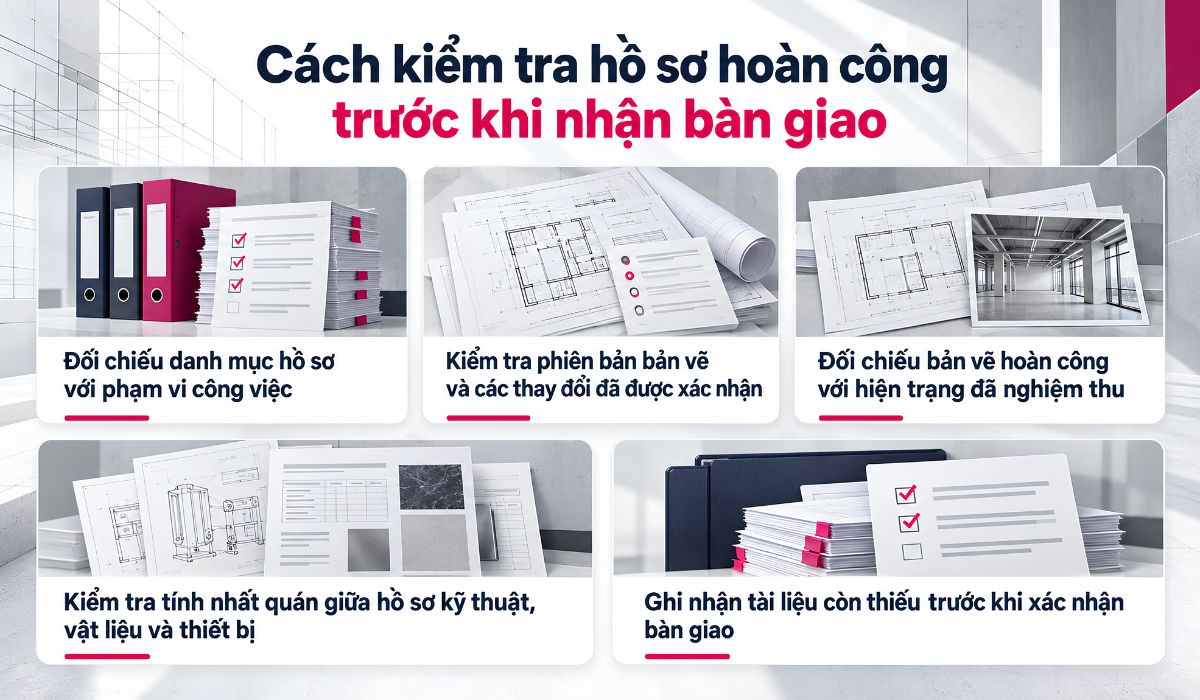 Cách kiểm tra hồ sơ hoàn công trước khi nhận bàn giao