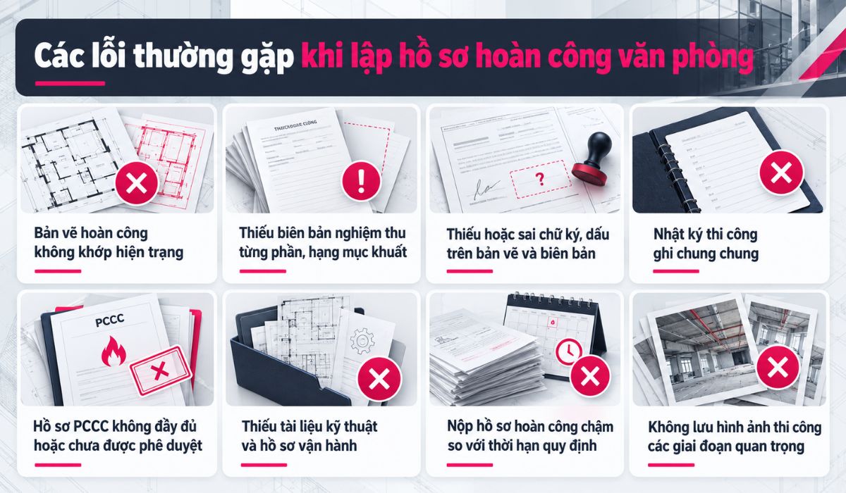 Các lỗi thường gặp khi lập hồ sơ hoàn công văn phòng