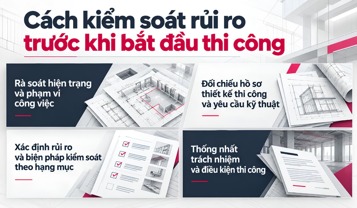 Cách kiểm soát rủi ro trước khi bắt đầu thi công