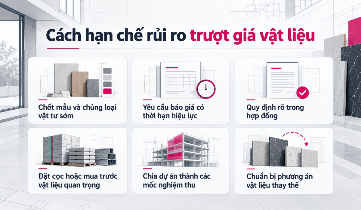 Cách hạn chế rủi ro trượt giá vật liệu