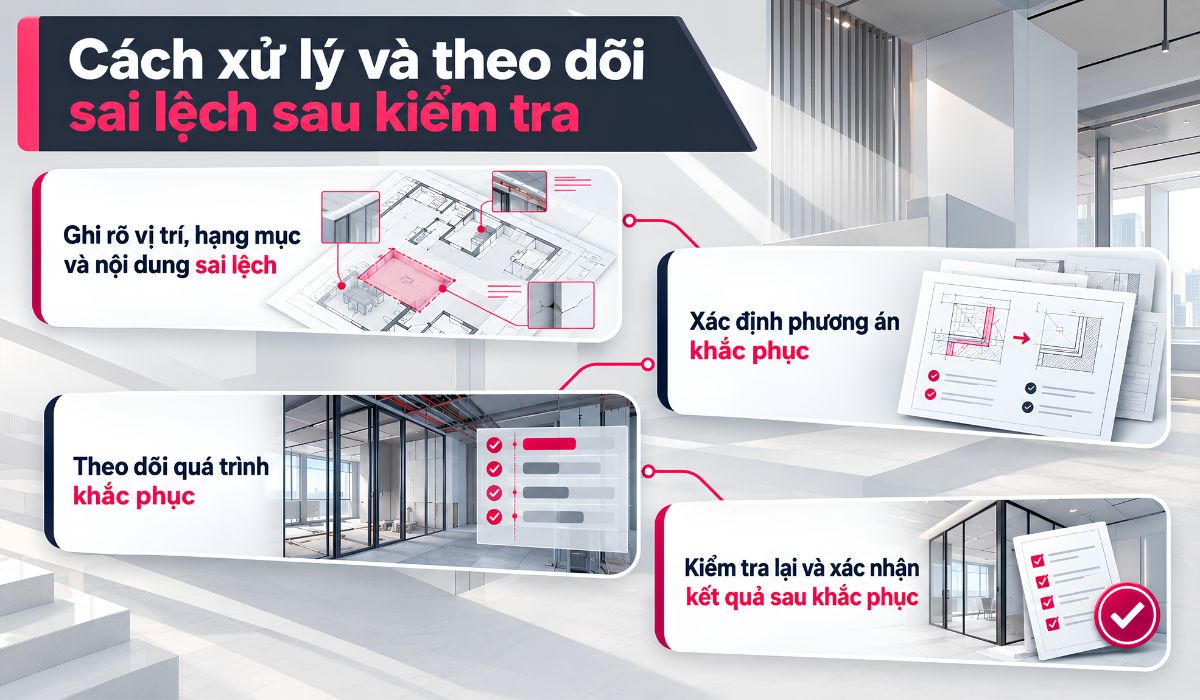 Cách xử lý và theo dõi sai lệch sau kiểm tra