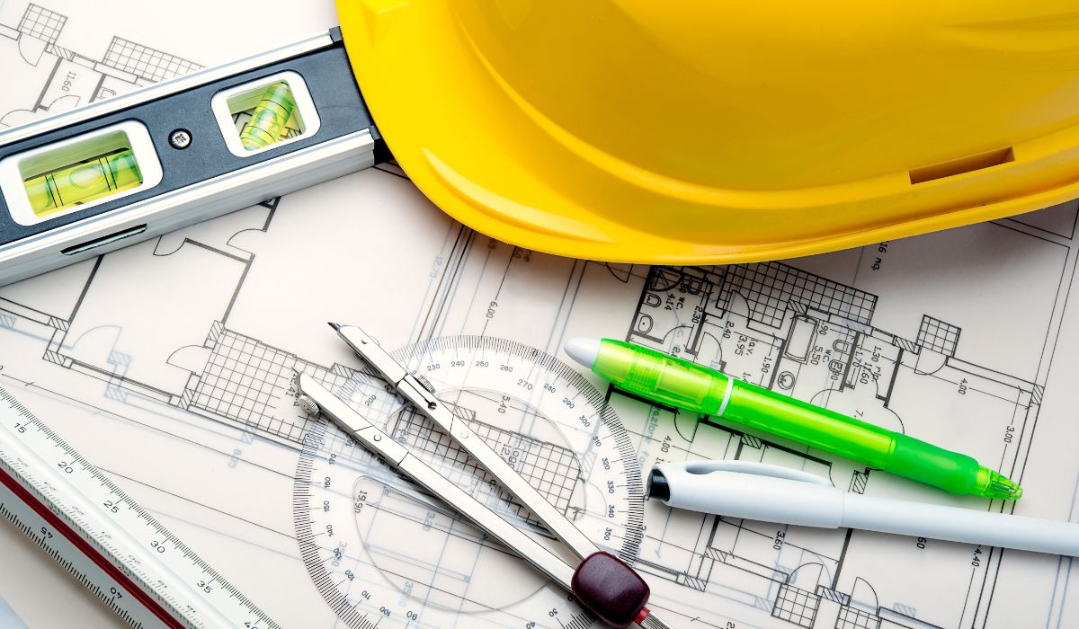 Bản vẽ kỹ thuật và dụng cụ phục vụ thi công văn phòng