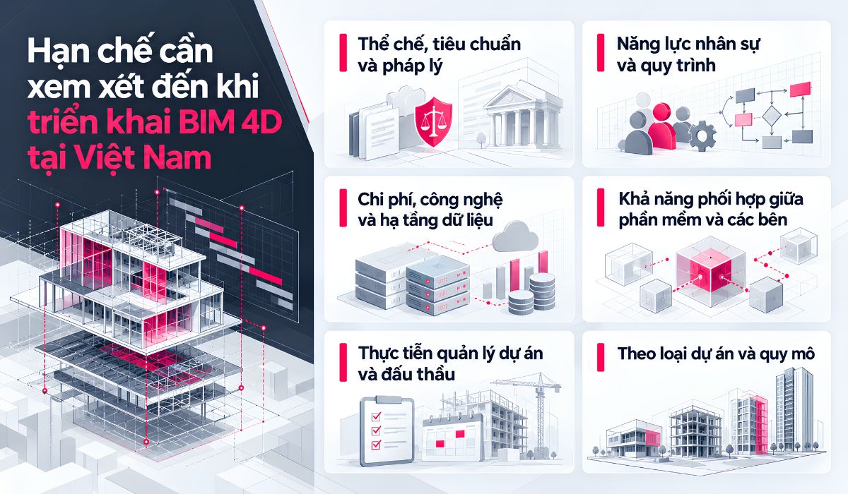 Hạn chế cần xem xét đến khi triển khai BIM 4D tại Việt Nam