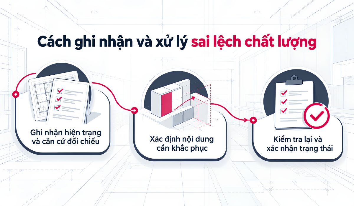 Cách ghi nhận và xử lý sai lệch chất lượng