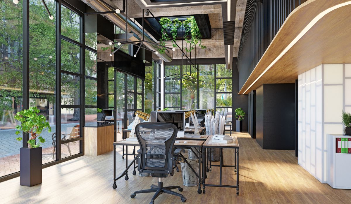 Văn phòng mở ứng dụng phong cách thiết kế Biophilic