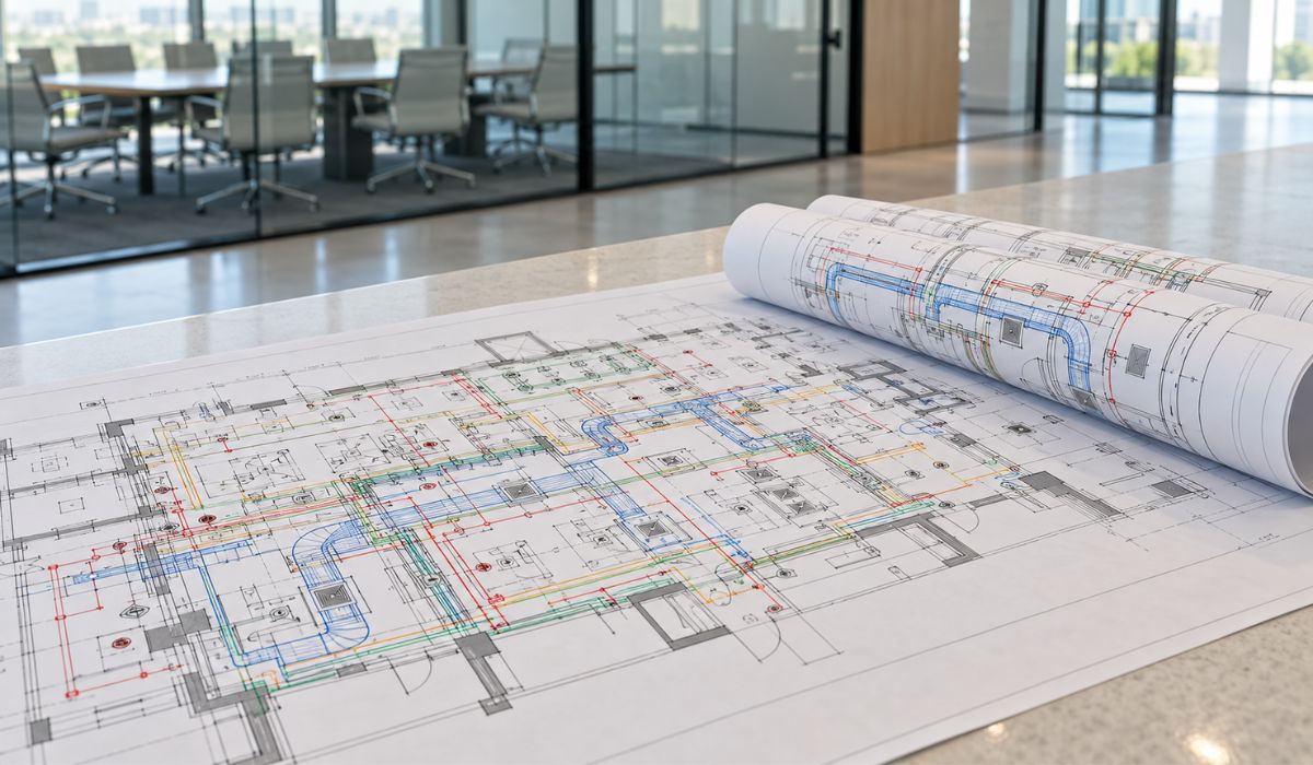 Bản vẽ kỹ thuật của văn phòng