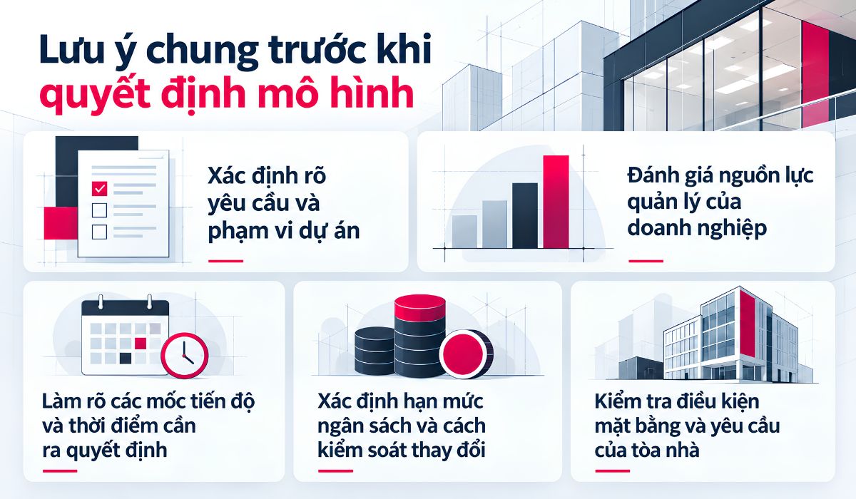Lưu ý chung trước khi quyết định mô hình
