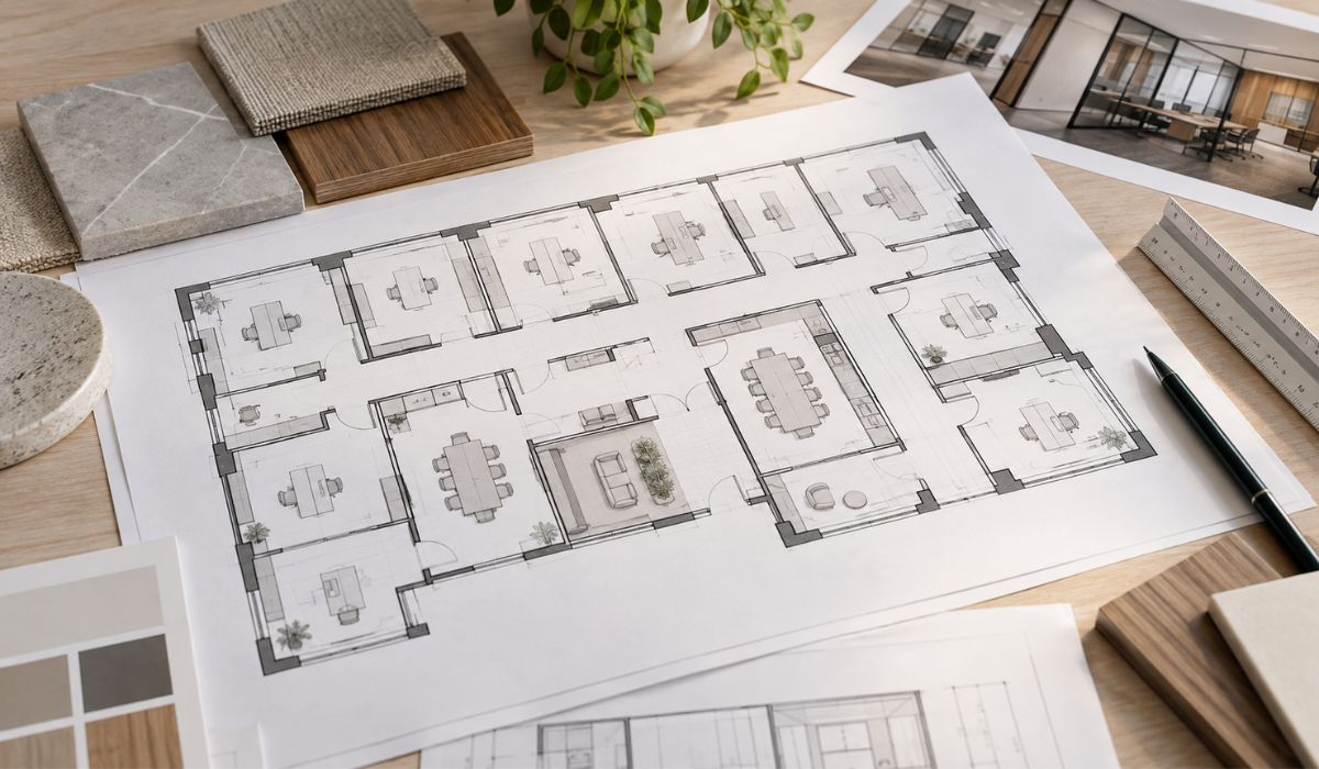 Bản vẽ layout văn phòng đóng