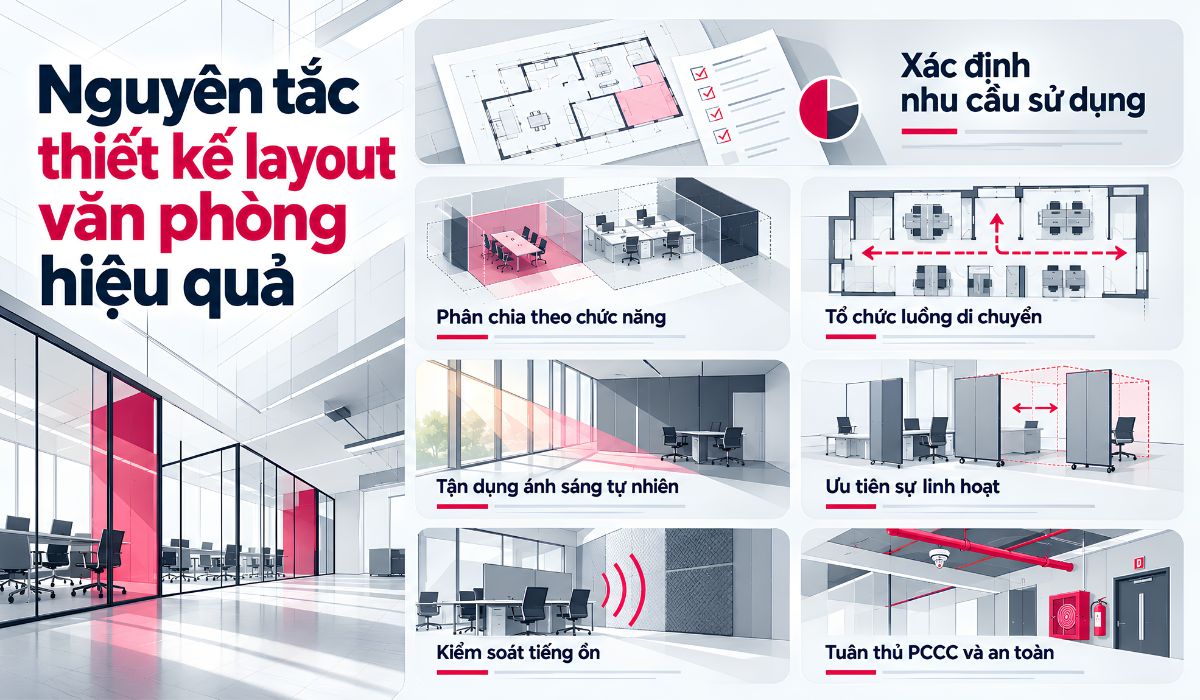 Nguyên tắc thiết kế layout văn phòng hiệu quả