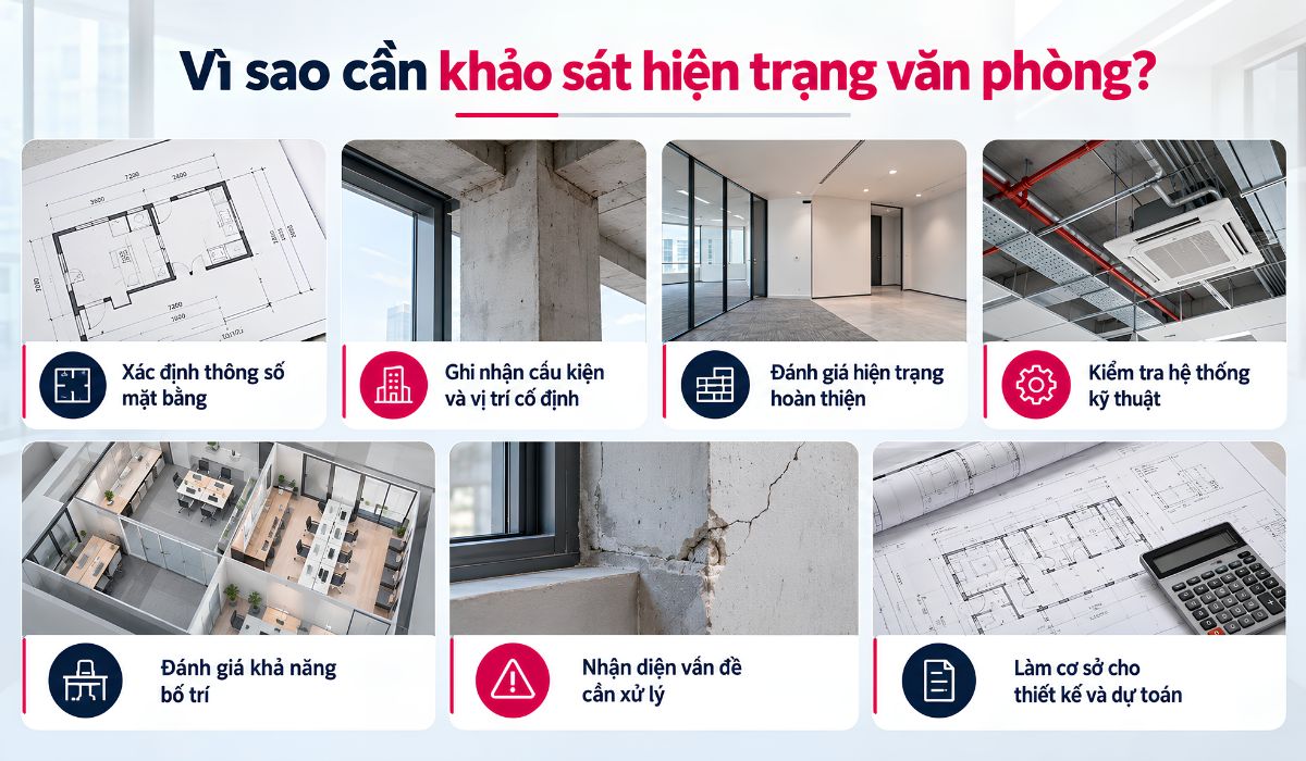 Lý do cần khảo sát hiện trạng văn phòng