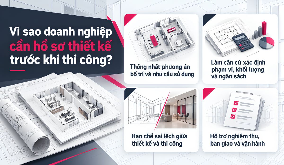 Lý do doanh nghiệp cần hồ sơ thiết kế trước khi thi công