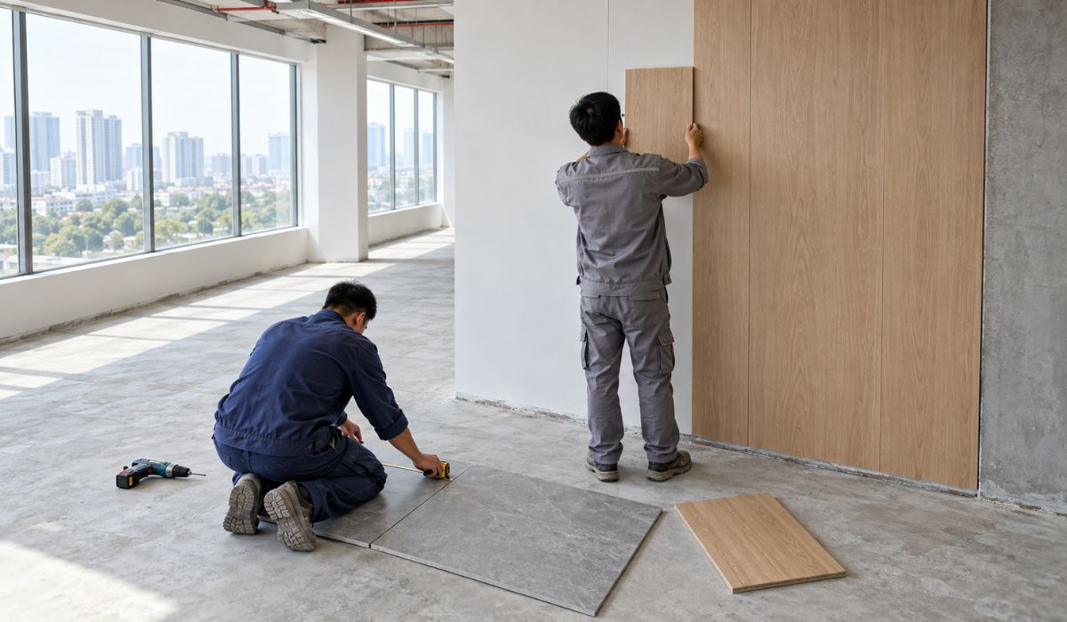 Phối hợp thi công nội thất văn phòng
