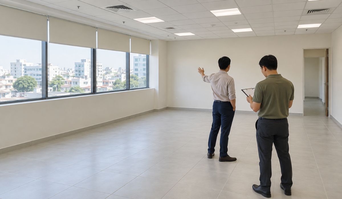 Xem xét mặt bằng văn phòng sau khi tháo dỡ