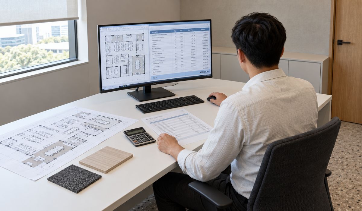 Xem xét chi phí thiết kế văn phòng