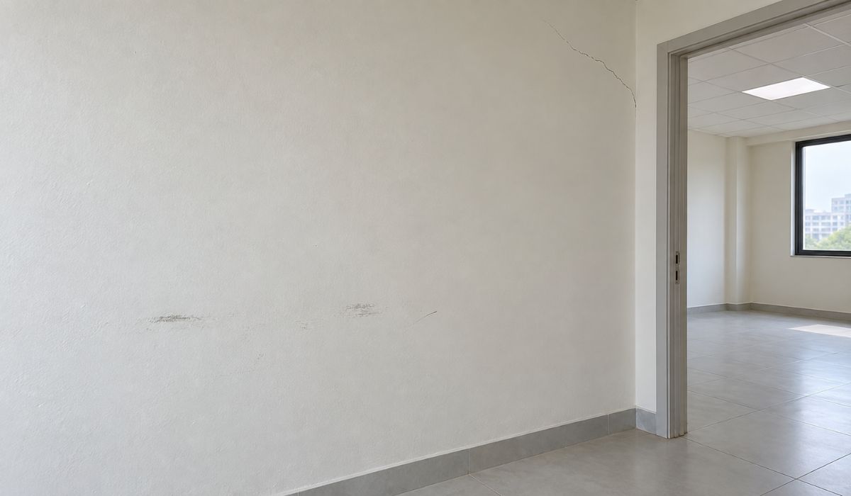 Tường văn phòng bị trầy xước, hư hại