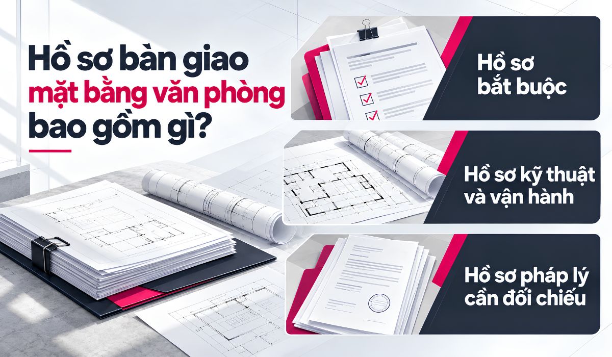 Các hạng mục cần có trong hồ sơ bàn giao mặt bằng văn phòng