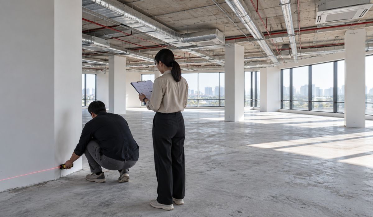 Khảo sát hiện trạng mặt bằng văn phòng trước thiết kế thi công