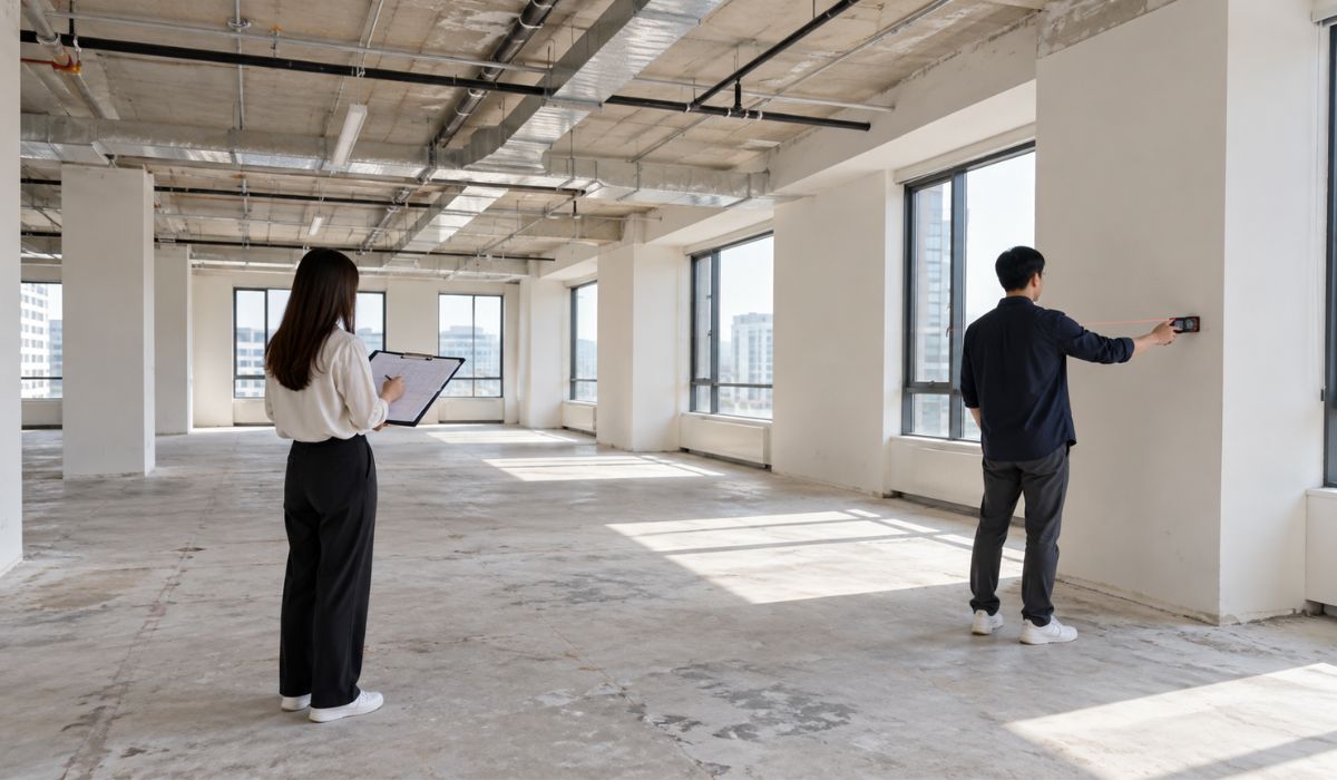 Khảo sát và đo đạc diện tích mặt bằng văn phòng