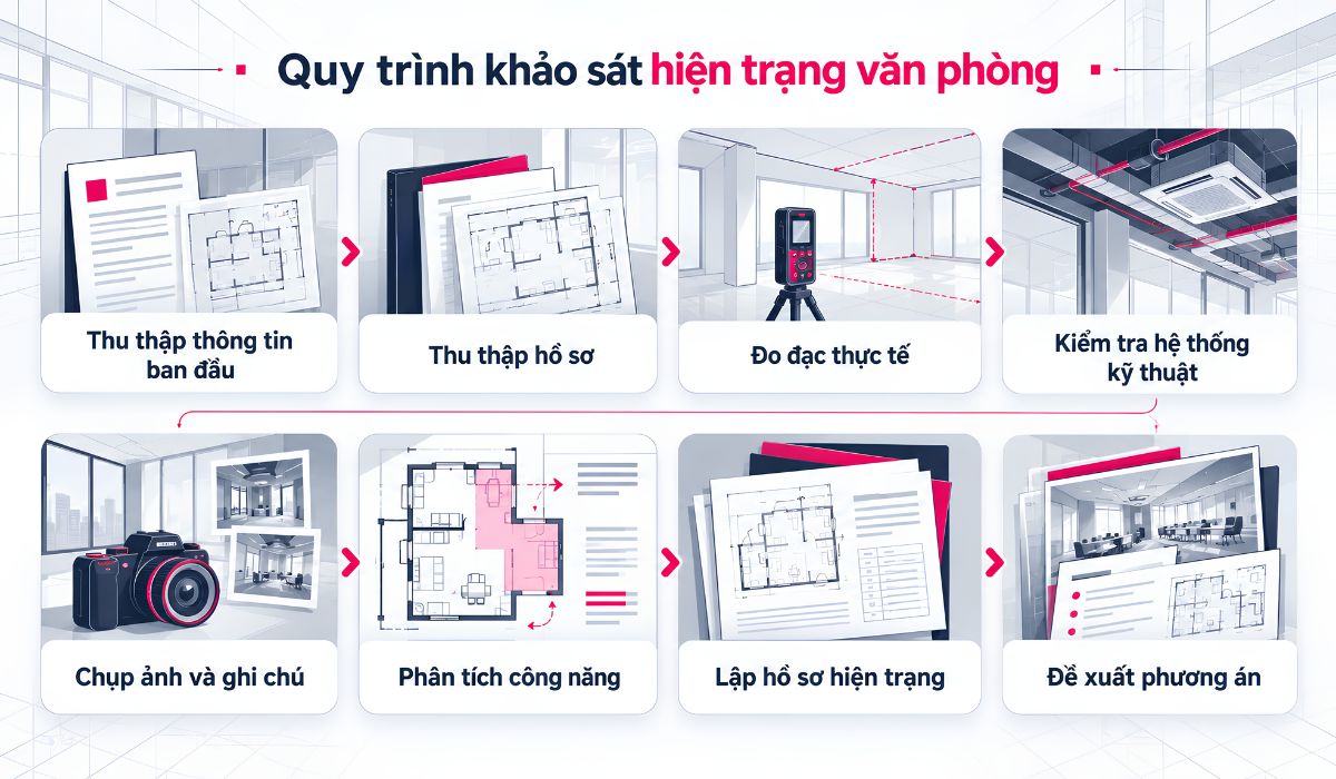 Quy trình khảo sát hiện trạng văn phòng