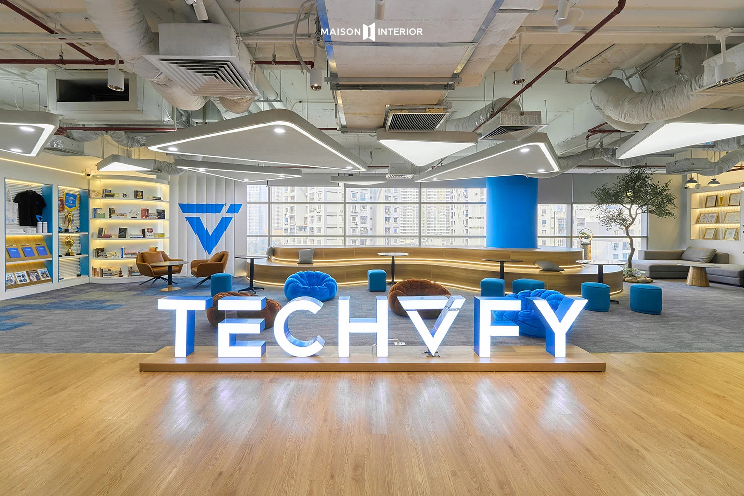 Không gian văn phòng Techvify Hà Nội do Maison Interior thực hiện